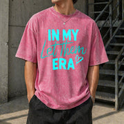 In My Let Them Era Vintage Washed T-Shirt in Red