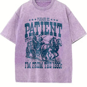 Retro I'm from the 1900s Vintage Washed T-Shirt in Purple