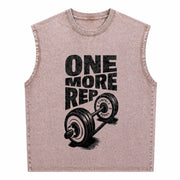 ONE MORE REP Vintage Washed Tank Top in Brown