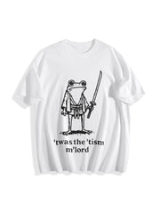 It Was the Tism Frog Cotton T-Shirt in White