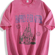 Happily Ever After Vintage Washed T-Shirt in Red