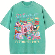 90s Throwback 90s Country Vintage Washed T-Shirt in Blue