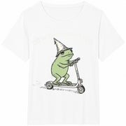 Custom Text Frog Teacher Back to School Custom Text Custom Cotton T-Shirt in White