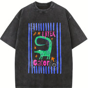 Later Gator Offensive Alligator vintage washed oversized T-shirt in Black
