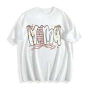 Mama Duck Mom Cotton T-Shirt in White