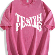 Death Peace Vintage Washed T-Shirt in Red
