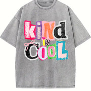 Kind Is Cool Vintage Washed T-Shirt in Gray