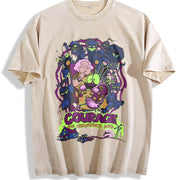 Courage the Cowardly Dog Vintage Washed T-Shirt in Beige