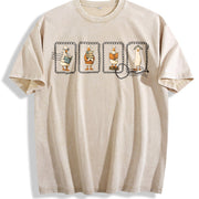 Yoga Geese Vintage Washed T-Shirt in Beige