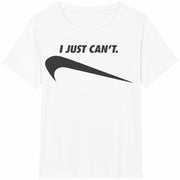 I Just Can't Parody Cotton T-Shirt in White