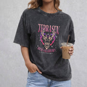 Terrasen Acotar vintage washed oversized T-shirt in Black