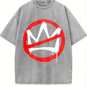 No Kings in America Protest Vintage Washed T-Shirt in Gray