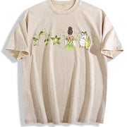 New Orleans Princess Vintage Washed T-Shirt in Beige