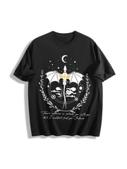 Basgiath War College Cotton T-Shirt in Black