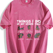 Dachshund Doxie Vintage Washed T-Shirt in Red