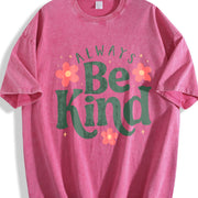 Kindness Be Kind Vintage Washed T-Shirt in Red