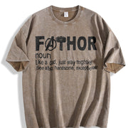 Fathor Fathers Day Vintage Washed T-Shirt in Brown