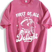 Retro First of All I'm a Delight Raccoon 4th of July 90s Vintage Washed T-Shirt in Red