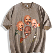 Charles Barkley Shaq Ernie Johnson And Kenny Smith TNT vintage washed oversized T-shirt in Brown