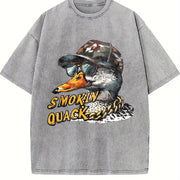 Southern Hunting Duck Vintage Washed T-Shirt in Gray