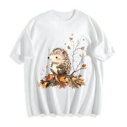 Little Hedgehog Cotton T-Shirt in White