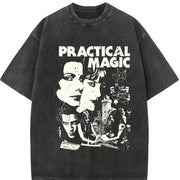 Practical Magic Vintage Movie vintage washed oversized T-shirt in Black