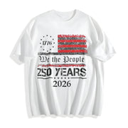 250th America Anniversary Cotton T-Shirt in White