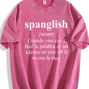 Short-sleeved Round-neck with a Mexican Vintage Washed T-Shirt in Red