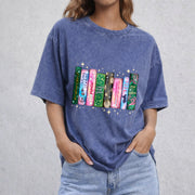 Wicked Changed For Good Book vintage washed oversized T-shirt in Blue
