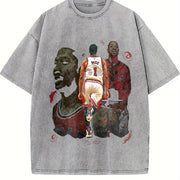 Thank You Derrick Rose Retirement Basketball Career vintage washed oversized T-shirt in Gray