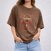 The Thirteen Throne Of Glass vintage washed oversized T-shirt in Brown
