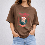 Stranger Christmas vintage washed oversized T-shirt in Brown