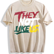They Not Like Us Vintage Washed T-Shirt in Beige