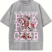 Pink Pony Club I'm Gonna Keep On Dancing vintage washed oversized T-shirt in Gray