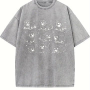 Baby Seals 90s ® Tattoo Vintage Washed T-Shirt in Gray