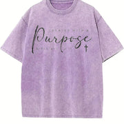 That Has Been a Purpose-driven Scripture Vintage Washed T-Shirt in Purple
