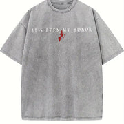 Onyx Storm Liam Mairi Liam Quotes vintage washed oversized T-shirt in Gray