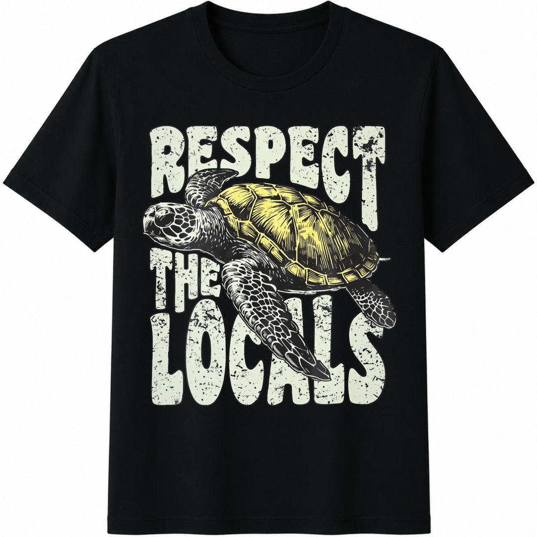 Respect the Locals Cotton T-Shirt in Black