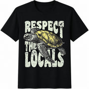 Respect the Locals Cotton T-Shirt in Black