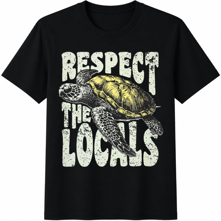 Respect the Locals Cotton T-Shirt in Black
