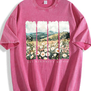 Let Kindness Bloom Vintage Washed T-Shirt in Red