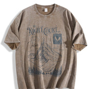 The Night Court Postcard Velaris Acotar Acomaf Bookish Vintage Washed T-Shirt in Brown