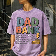 Dad Bank Accountant Daddy Vintage Washed T-Shirt in Purple