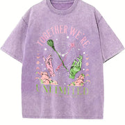 Together We're Unlimited vintage washed oversized T-shirt in Purple
