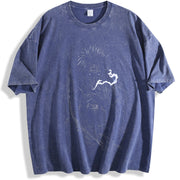 Manga Black Clover Yami Sukehiro vintage washed oversized T-shirt in Blue