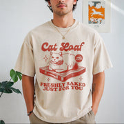 Cat Loaf Vintage Washed T-Shirt in Beige