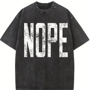 Nope Not Today Sarcasm Humor Joke Gag for Adult Cute Vintage Washed T-Shirt in Black