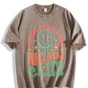 MOM'S Club MOM'S Day vintage washed oversized T-shirt in Brown