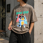 Rad Dad Rad Like Dad Vintage Washed T-Shirt in Brown