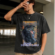Howl's Moving Castle Vintage Washed T-Shirt in Black